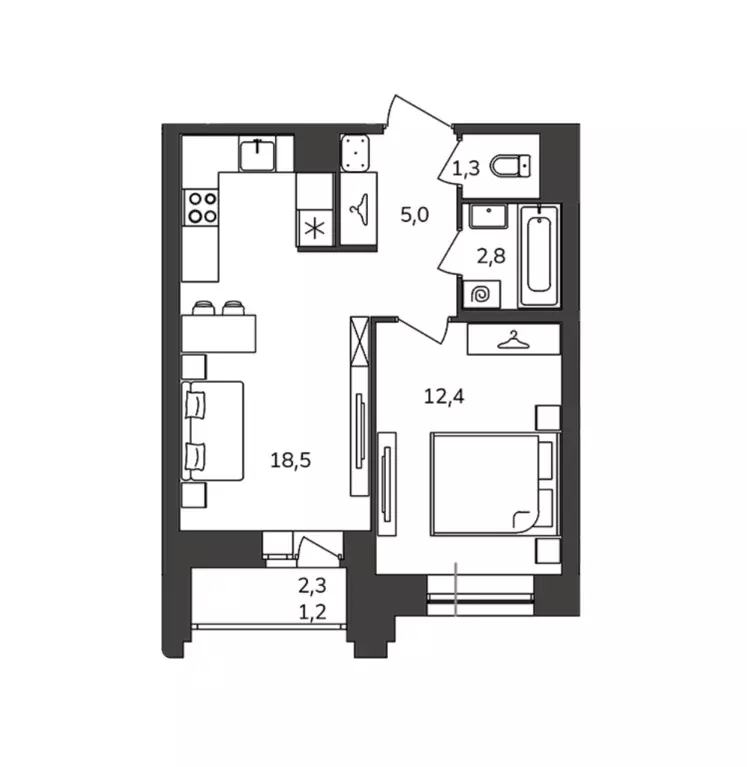 Продаётся 1-к квартира, 41.2 м - Фото 0