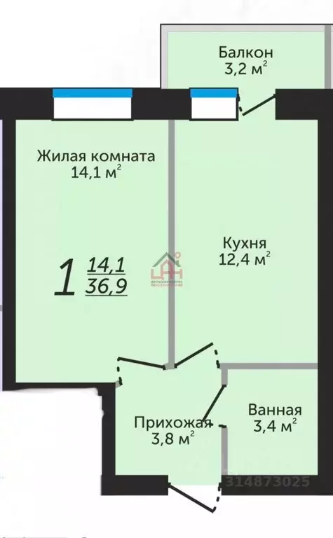 1-к кв. Ставропольский край, Ессентуки Никольская ул., 27/7А (36.9 м) - Фото 0