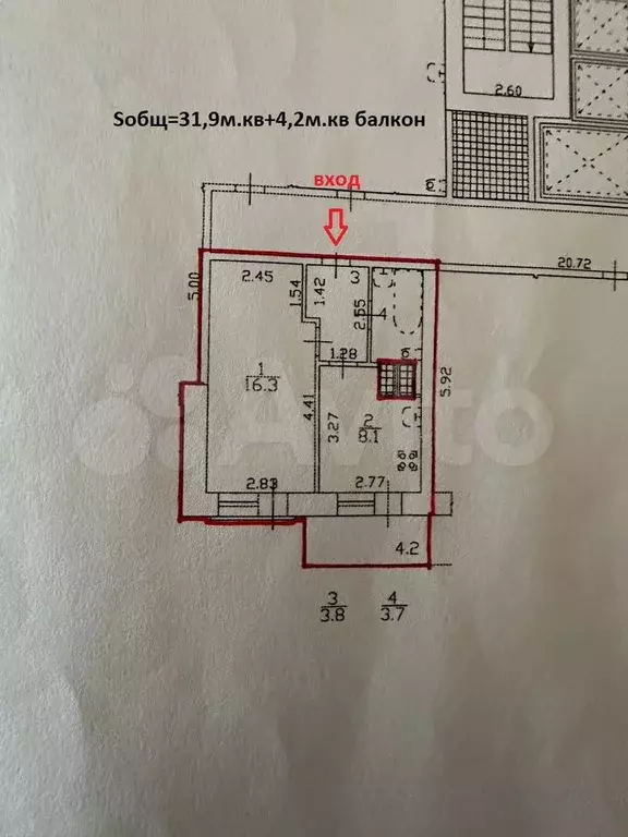 1-к. квартира, 33,1 м, 27/27 эт. - Фото 0
