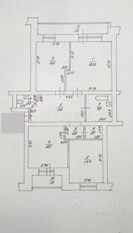 3-к кв. Татарстан, Казань ул. Серова, 51/11 (90.8 м) - Фото 2