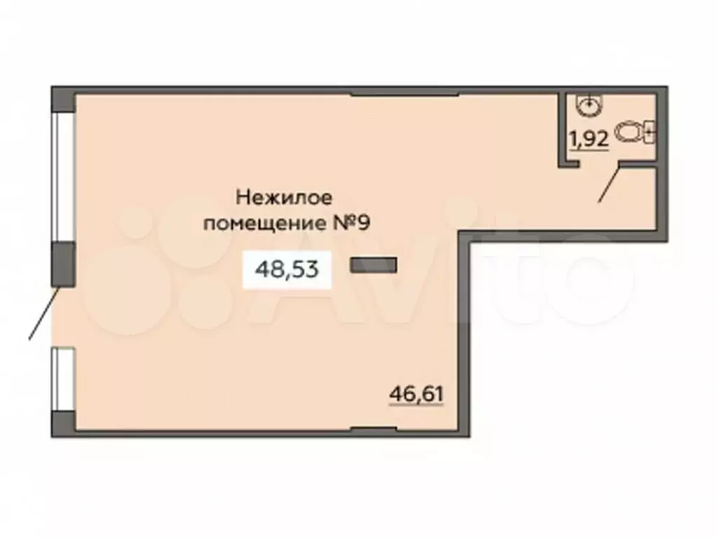 Продам помещение свободного назначения, 48.53 м - Фото 0