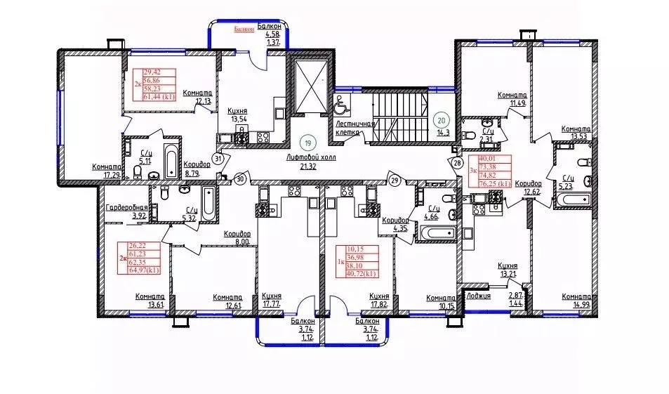 2-к кв. Калининградская область, Калининград ул. Дубовая Аллея (58.23 ... - Фото 2
