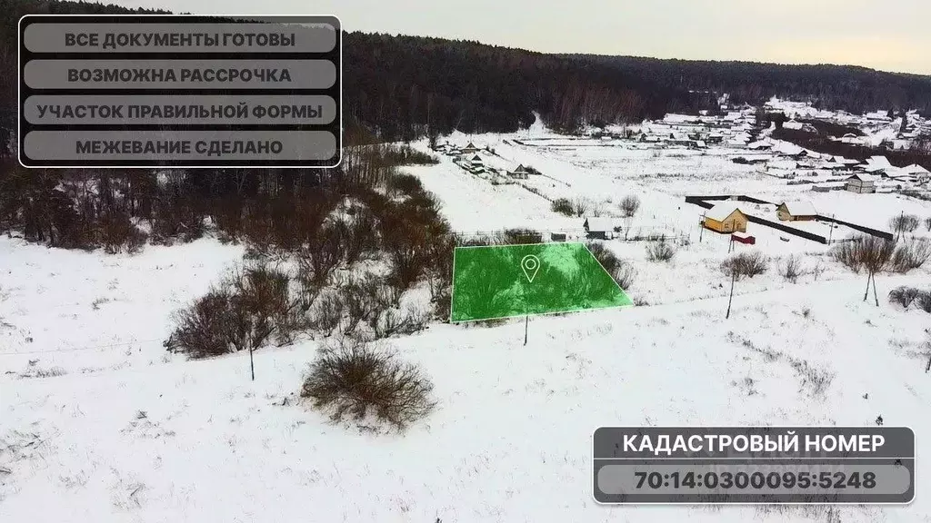 Участок в Томская область, Томский район, с. Батурино пер. Таежный ... - Фото 2