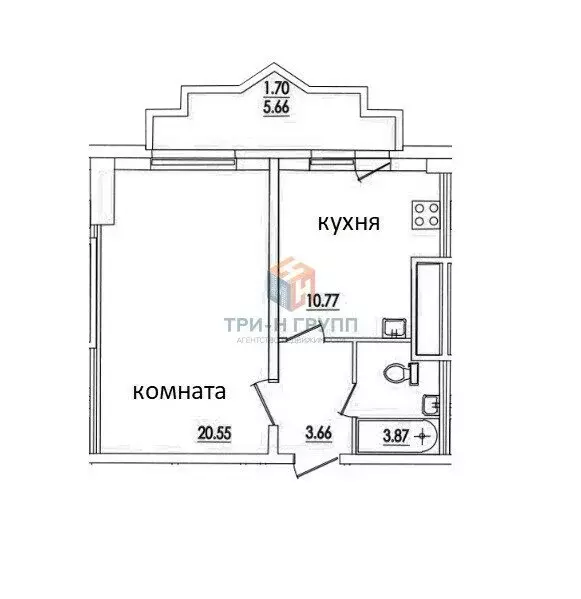1-комнатная квартира: Санкт-Петербург, улица Кустодиева, 7к1 (38.6 м) - Фото 1