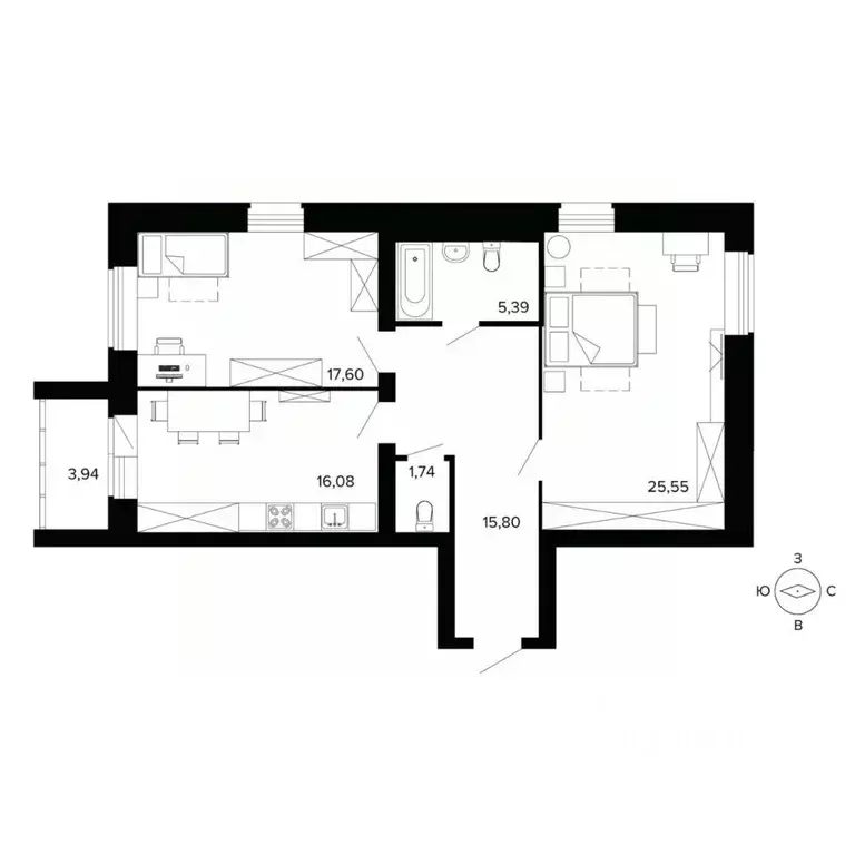 3-к кв. Свердловская область, Березовский ул. Победы, 9 (86.1 м) - Фото 2