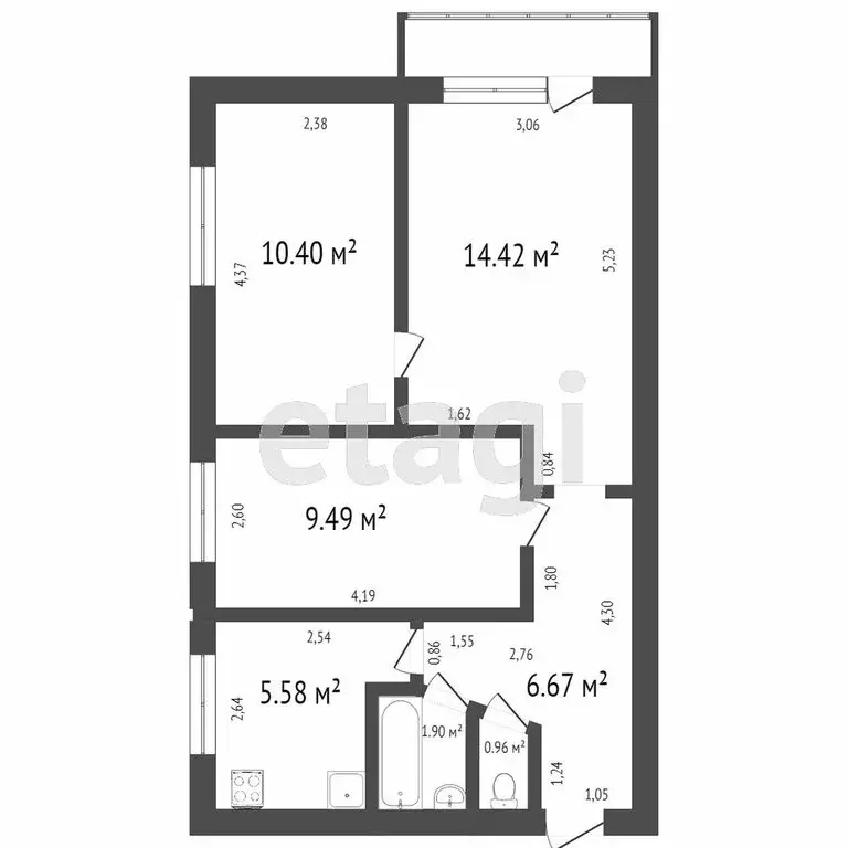 3-комнатная квартира: Ульяновск, проспект Нариманова, 132Г (55.4 м) - Фото 0