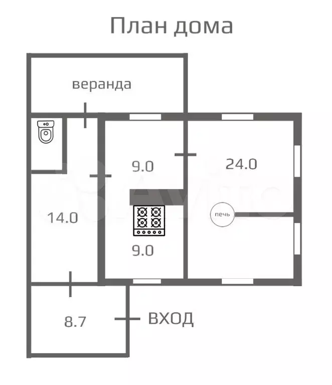 Дом 41,5 м на участке 12,6 сот. - Фото 0