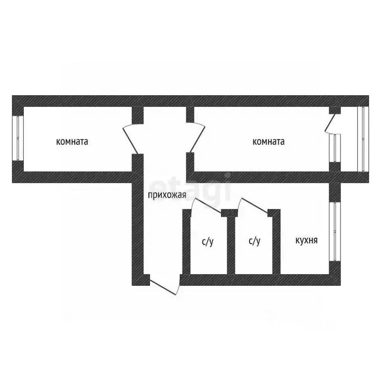 2-к кв. Приморский край, Владивосток ул. Кирова, 52 (44.0 м) - Фото 1