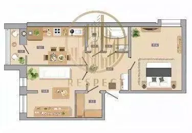 2-к кв. Ставропольский край, Пятигорск ул. Нежнова, 21 (63.2 м) - Фото 2