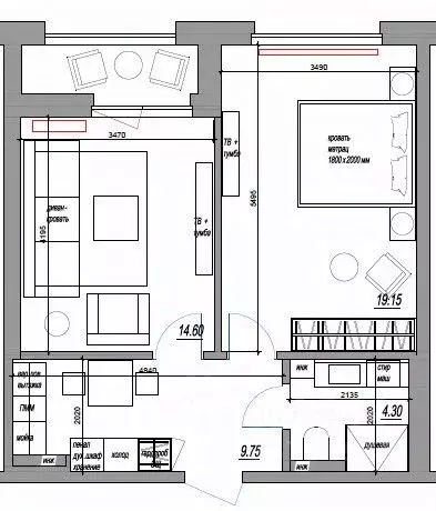 2-к кв. Санкт-Петербург Пискаревский просп., 1 (50.0 м) - Фото 2