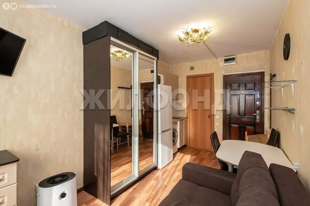 Квартира-студия: Новосибирск, Новогодняя улица, 16 (15.4 м) - Фото 1