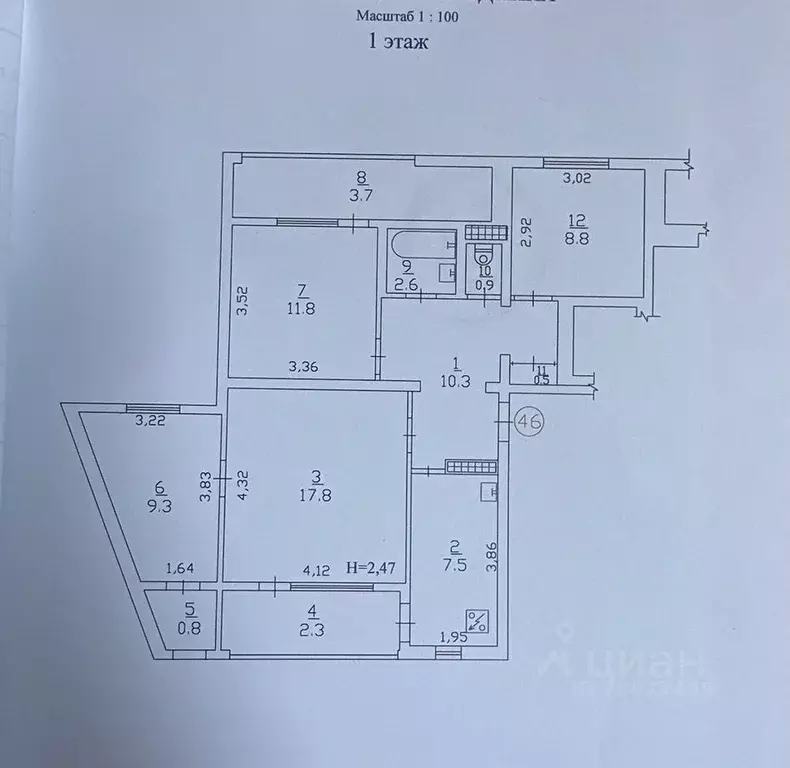 4-к кв. Севастополь ул. Громова, 62 (82.2 м) - Фото 1