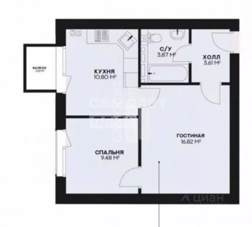 2-к кв. Дагестан, Дербент пер. Карла Маркса, 59А (48.9 м) - Фото 2