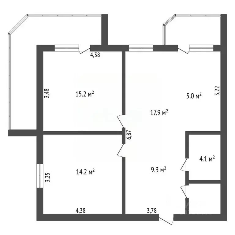 3-к кв. Амурская область, Благовещенск ул. Чайковского, 81 (75.0 м) - Фото 1