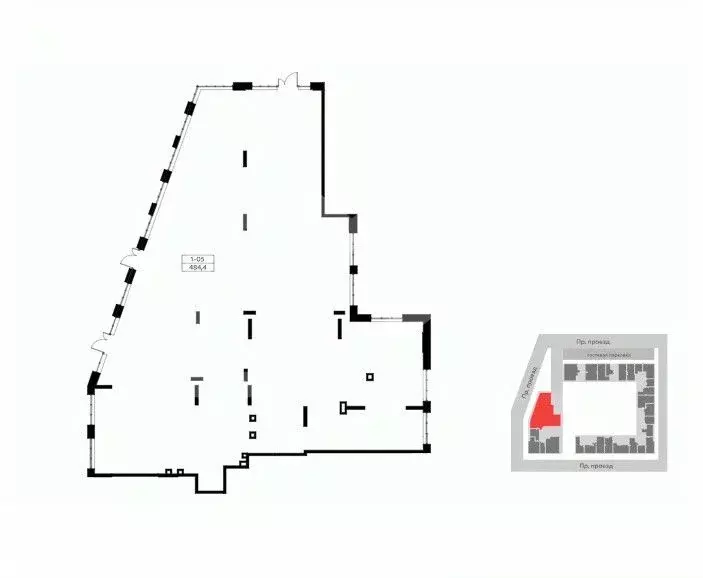 Торговая площадь в Москва Родные кварталы жилой комплекс, 1.2 (484 м) - Фото 2
