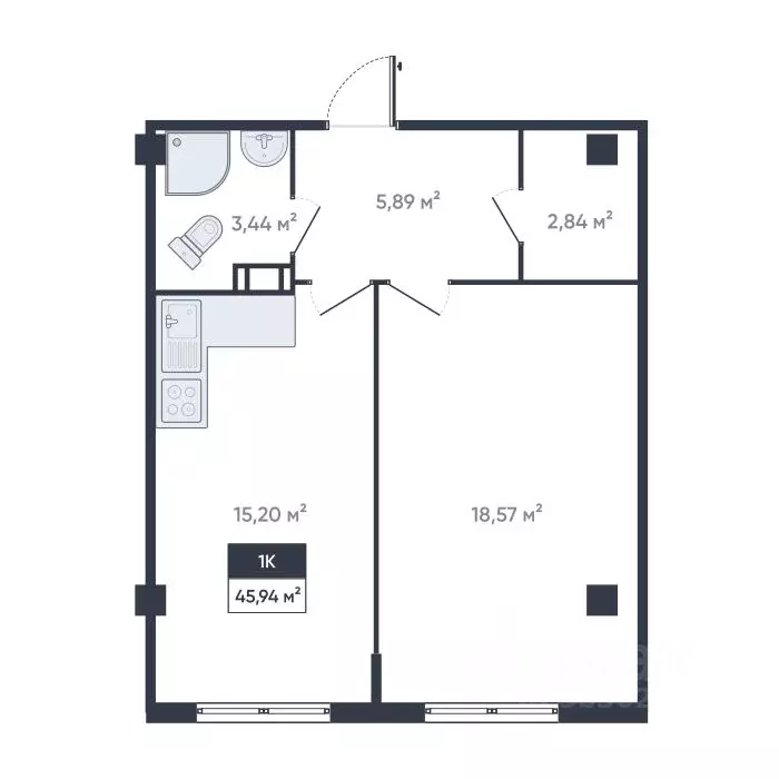 1-к кв. Ленинградская область, Мурино Всеволожский район, ул. Шоссе в ... - Фото 1