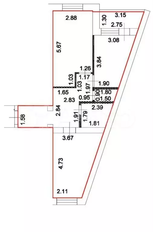 2-к. квартира, 58 м, 1/5 эт. - Фото 0