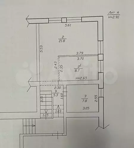 1-к. квартира, 44 м, 1/4 эт. - Фото 0