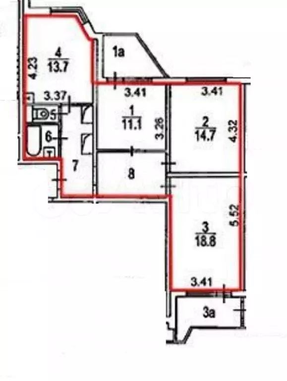 3-к. квартира, 75,7 м, 8/25 эт. - Фото 0