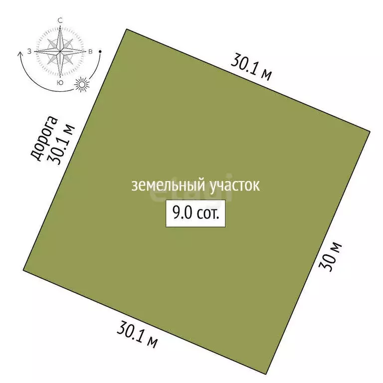 Участок в Ялуторовск, улица Виктора Мамонтова (9.03 м) - Фото 1