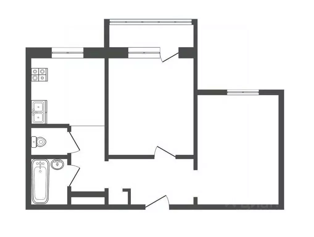 2-к кв. Кемеровская область, Прокопьевск ул. Жолтовского, 18 (53.5 м) - Фото 2