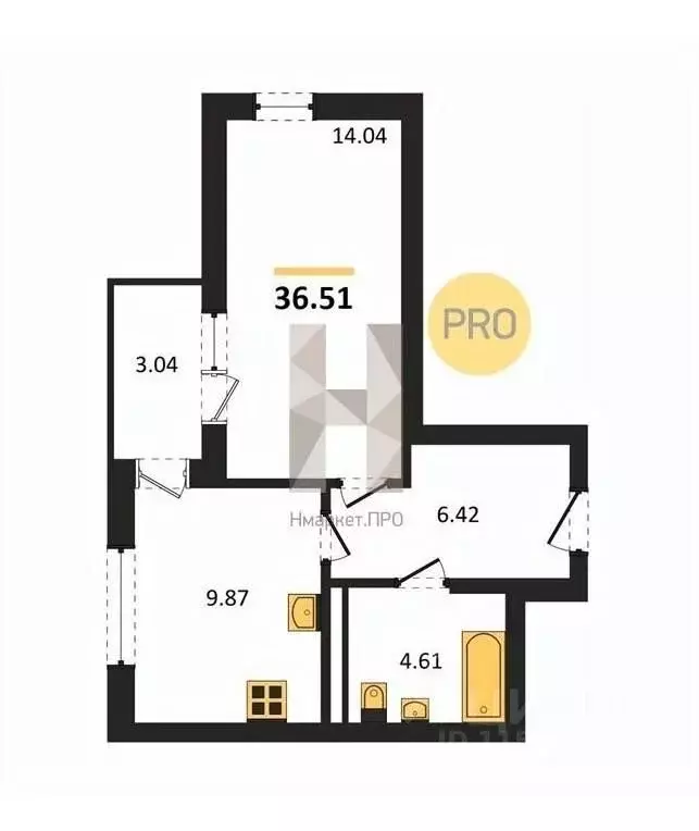 1-к кв. Воронежская область, Воронеж Шилово мкр, Авиапарк жилой ... - Фото 1