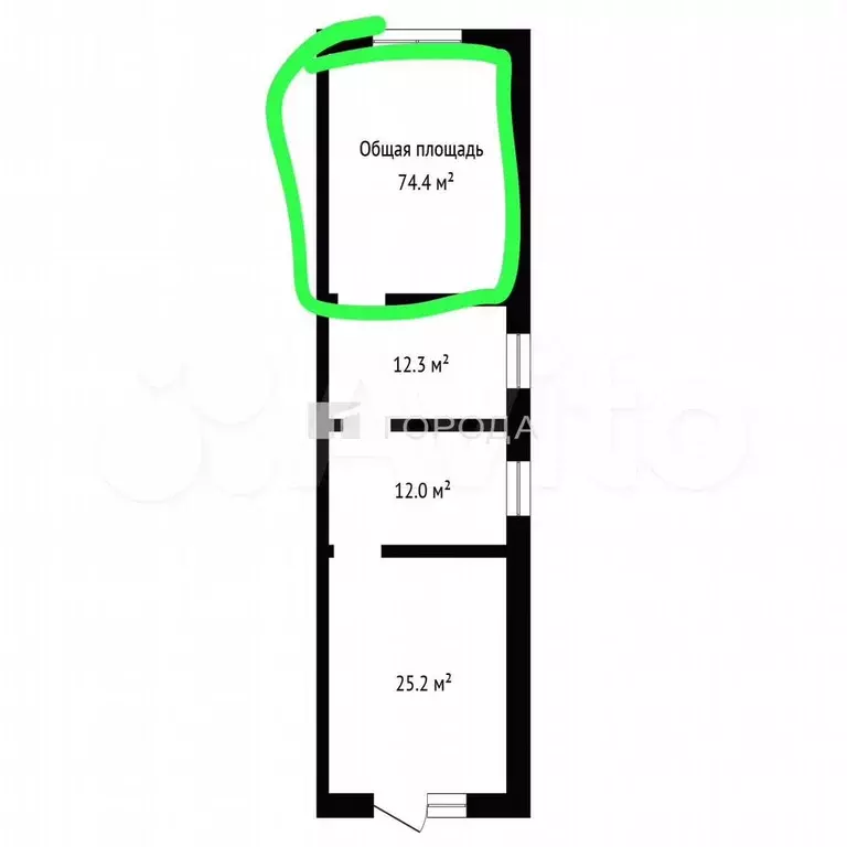 Сдам помещение свободного назначения, 12.3 м - Фото 1