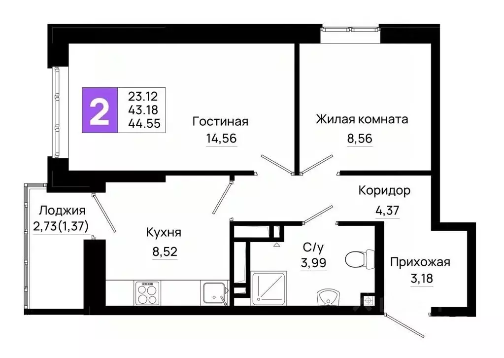 2-к кв. Ростовская область, Ростов-на-Дону Нефтекачка кв-л, Октябрь ... - Фото 0