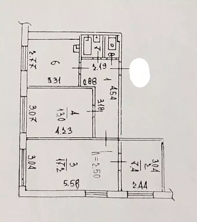 3-к кв. Кемеровская область, Новокузнецк ул. Тольятти, 53 (56.9 м) - Фото 1