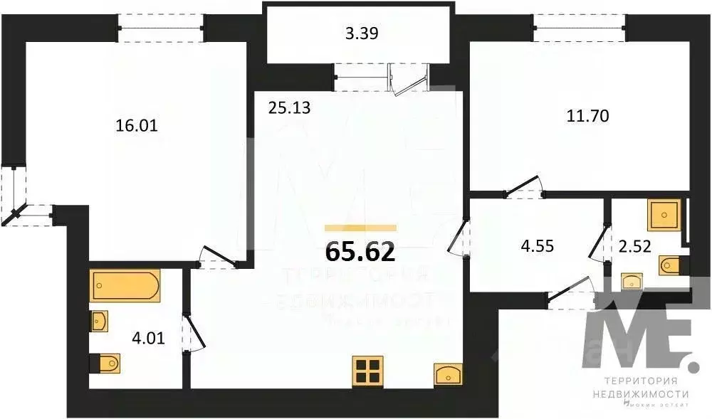 2-к кв. Калининградская область, Калининград Суздальская ул. (65.62 м) - Фото 0