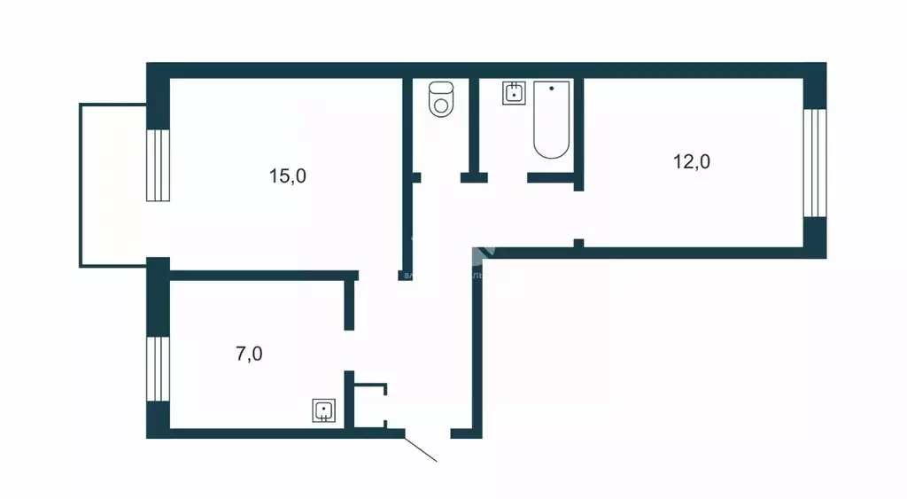 2-к кв. Новосибирская область, Искитим Подгорный мкр, 34 (43.5 м) - Фото 2