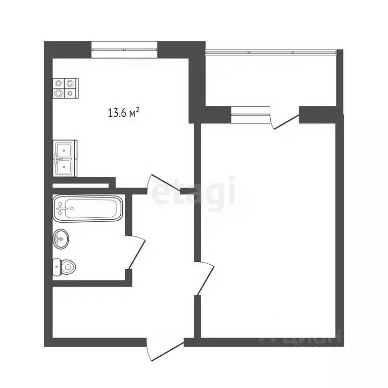 1-к кв. Марий Эл, Йошкар-Ола Транспортная ул., 4 (41.6 м) - Фото 2