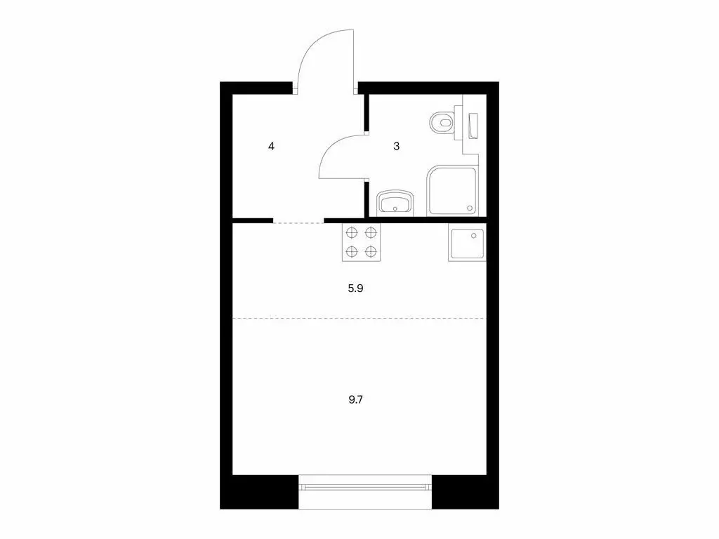 Квартира-студия: Санкт-Петербург, Тосина улица, 1к1 (22.6 м) - Фото 1