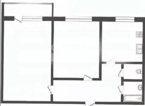 2-к кв. Москва ул. Народного Ополчения, 21К1 (44.6 м) - Фото 2
