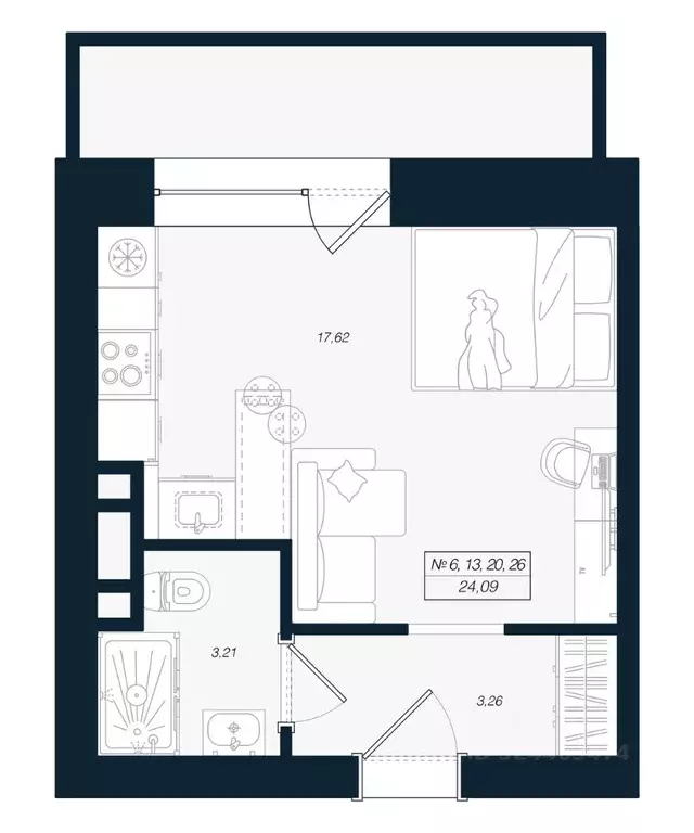 Студия Ленинградская область, Выборгский район, Рощино пгт ул. ... - Фото 2