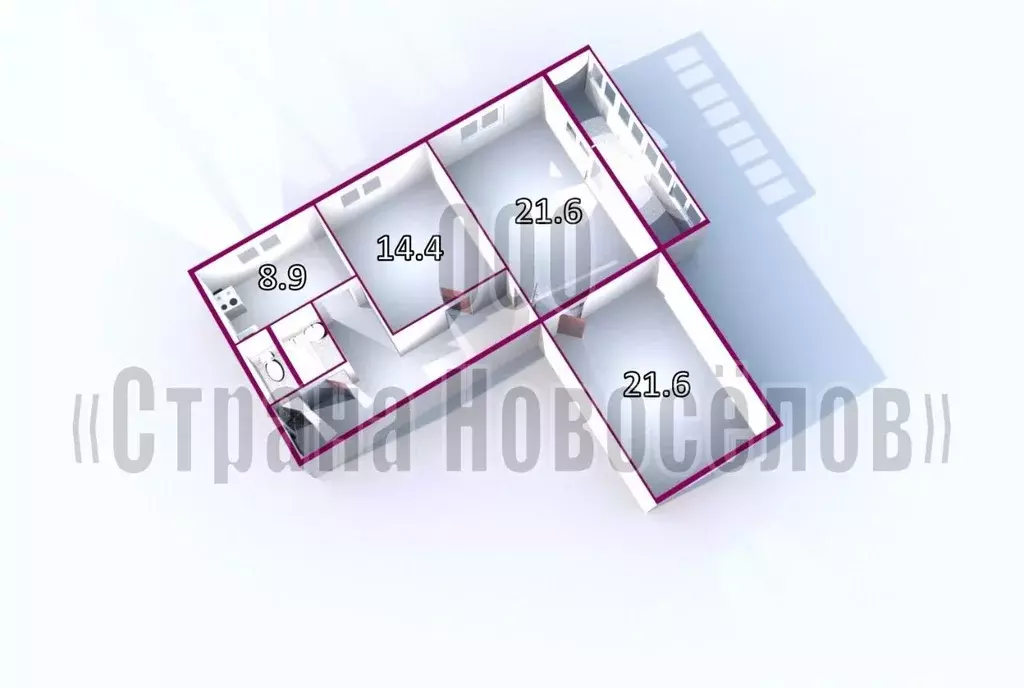 3-к кв. Мордовия, Саранск ул. Терешковой, 18А (82.0 м) - Фото 2