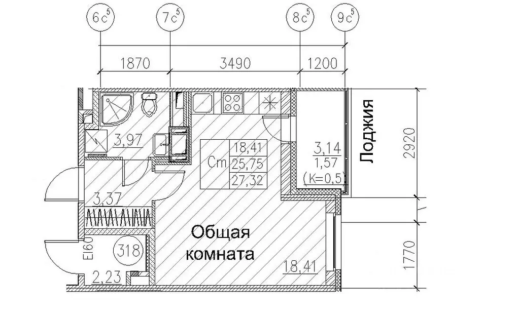 Студия Ленинградская область, Всеволожский район, пос. Бугры ул. ... - Фото 2