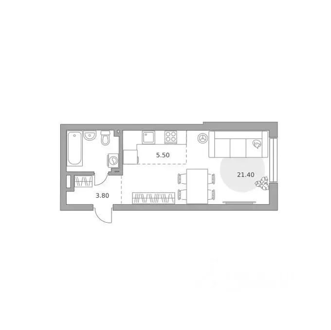 Студия Башкортостан, Уфа Зеленая Роща жилрайон, Лесная Симфония жилой ... - Фото 1