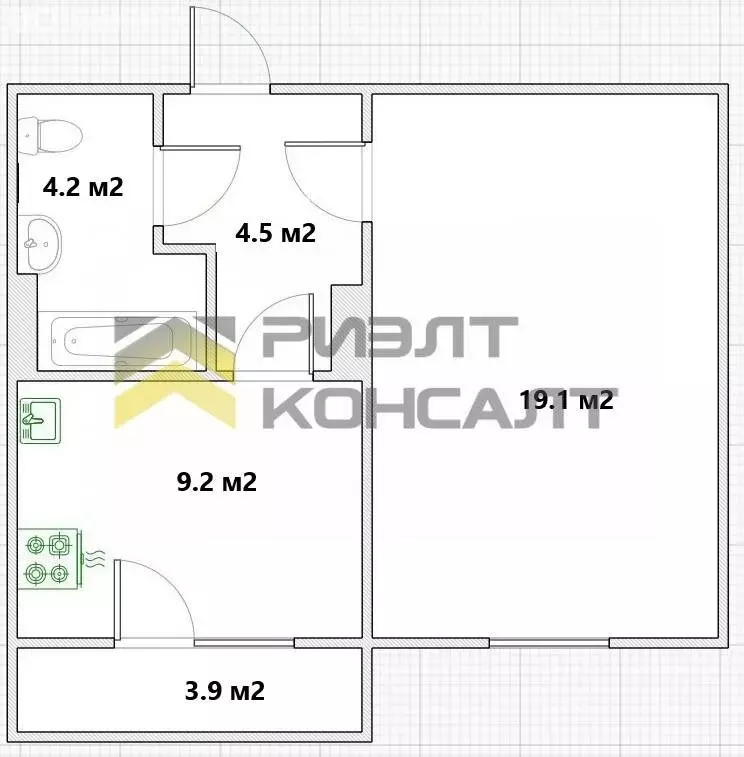 1-комнатная квартира: Омск, 4-й Амурский проезд, 9 (37 м) - Фото 0