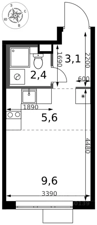 Студия Московская область, Химки Клязьма-Старбеево мкр, Международный ... - Фото 0