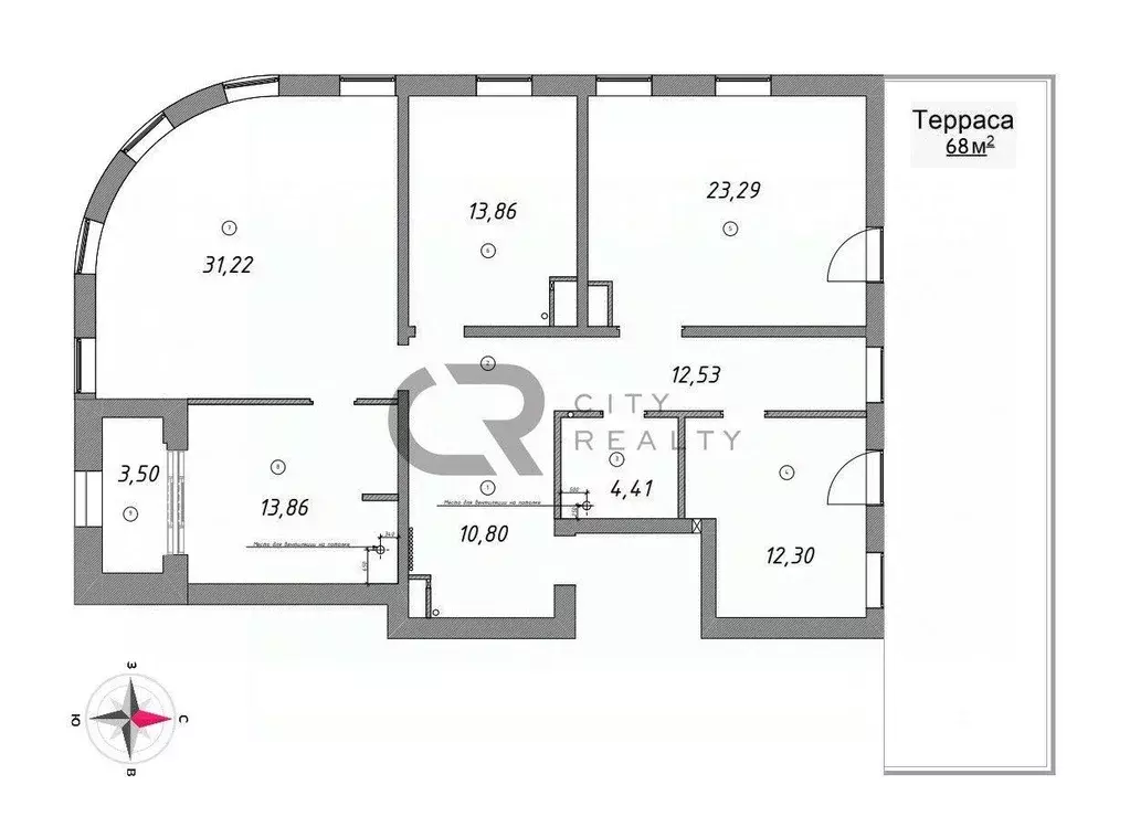Квартира, 3 комнаты, 194 м - Фото 0