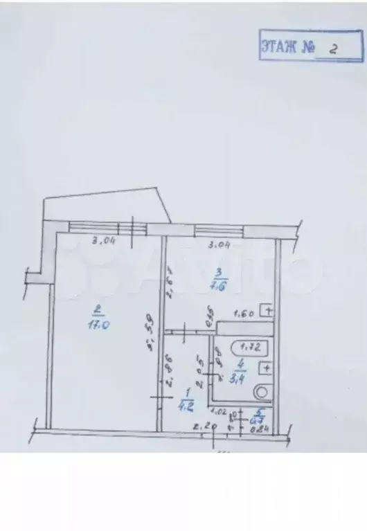 1-к. квартира, 32,9 м, 2/9 эт. - Фото 0