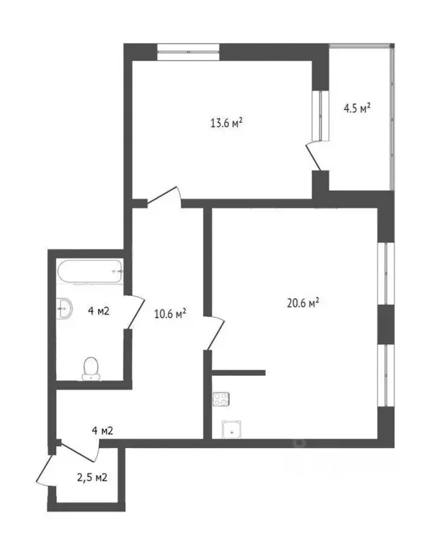 1-к кв. Тюменская область, Тюмень ул. Михаила Сперанского, 17 (49.3 м) - Фото 2
