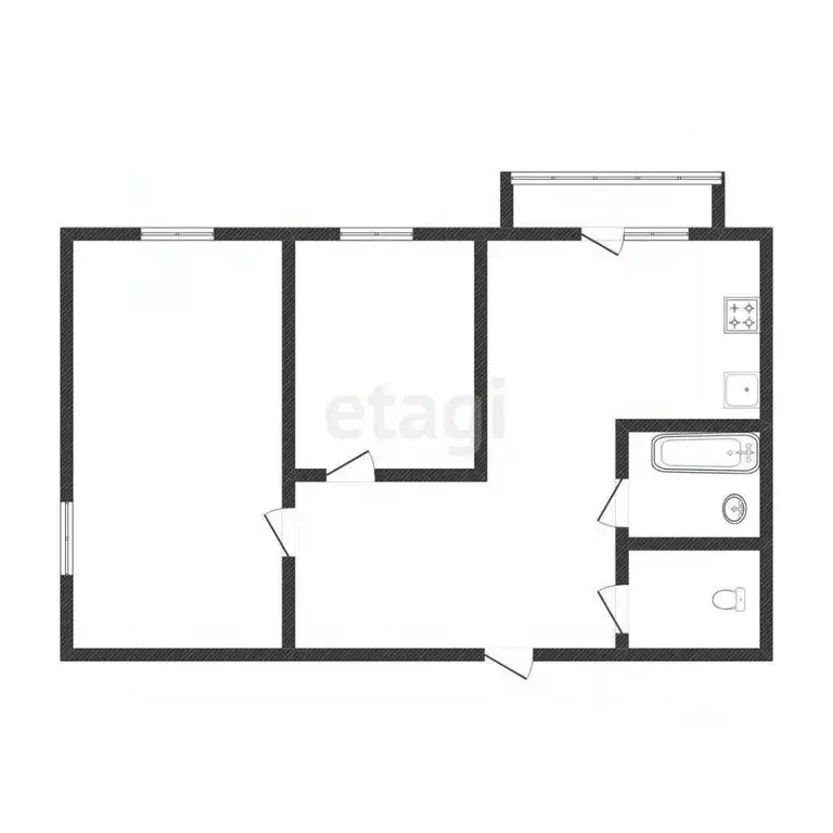 2-к кв. Костромская область, Кострома ул. Черногорская, 6 (62.9 м) - Фото 1
