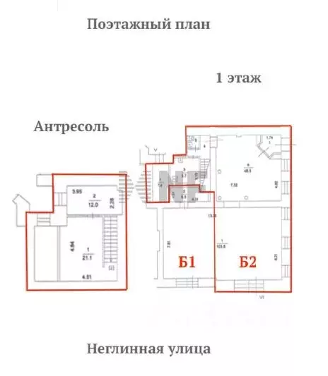 Помещение свободного назначения в Москва Неглинная ул., 14С1а (157 м) - Фото 1