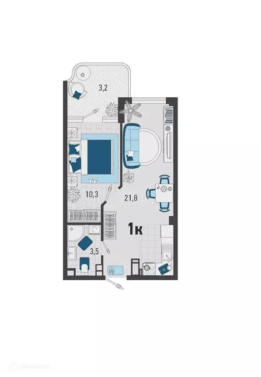 Продаётся 1-к квартира, 36.2 м - Фото 1