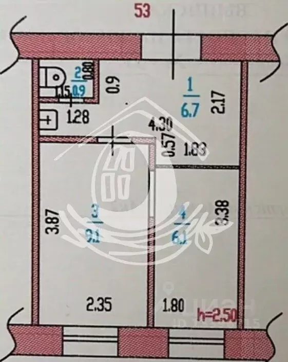 2-к кв. Алтайский край, Барнаул ул. Советской Армии, 50А/2 (22.8 м) - Фото 1