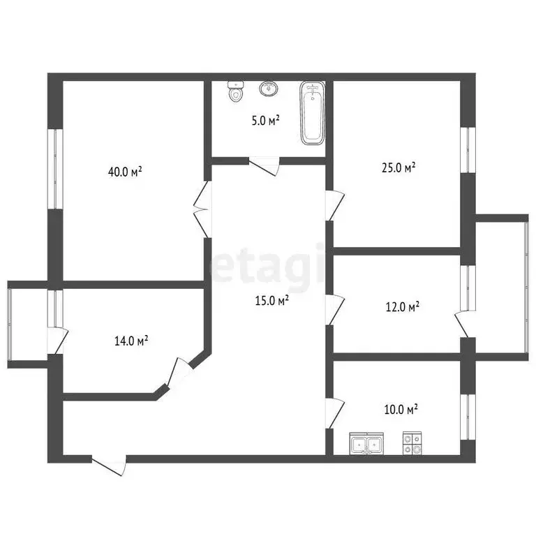 4-комнатная квартира: Стерлитамак, Комсомольская улица, 74 (121.3 м) - Фото 1