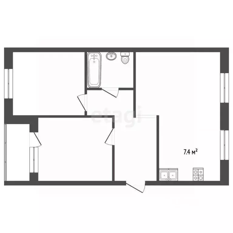 3-к кв. Саратовская область, Балашов ул. Строителей, 6 (58.5 м) - Фото 2