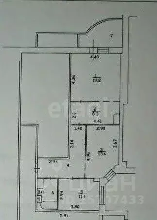 3-к кв. Ленинградская область, Всеволожск Александровская ул., 79к2 ... - Фото 2